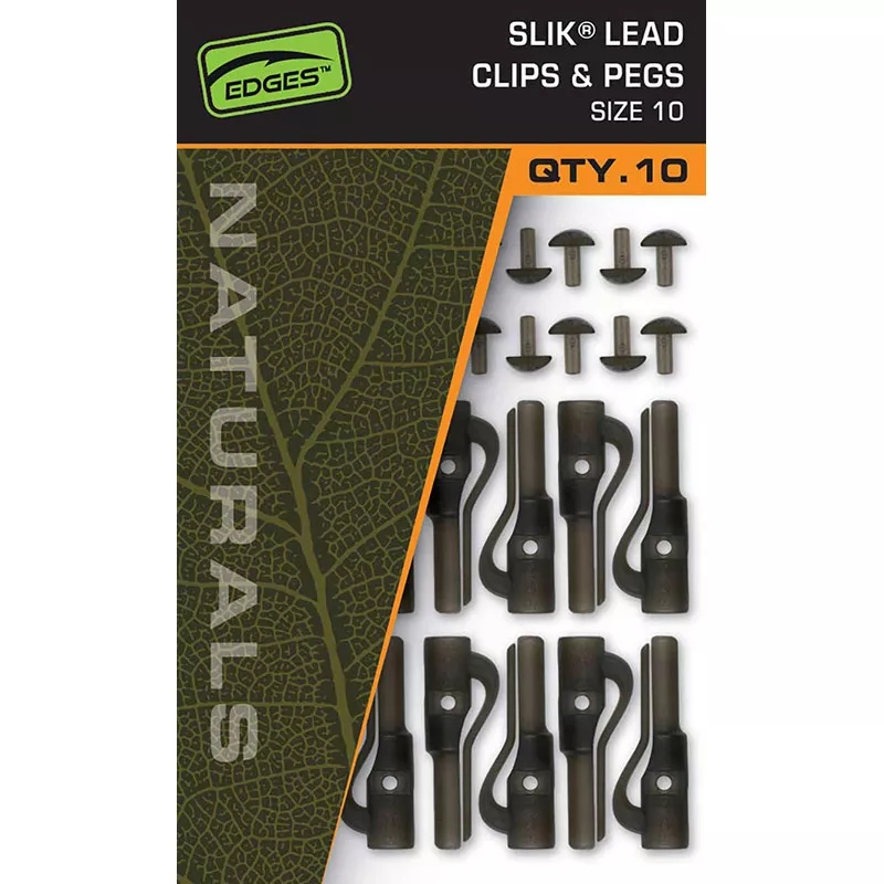 Fox Edges Naturals Slik Lead Clip + Pegs 10 Stück