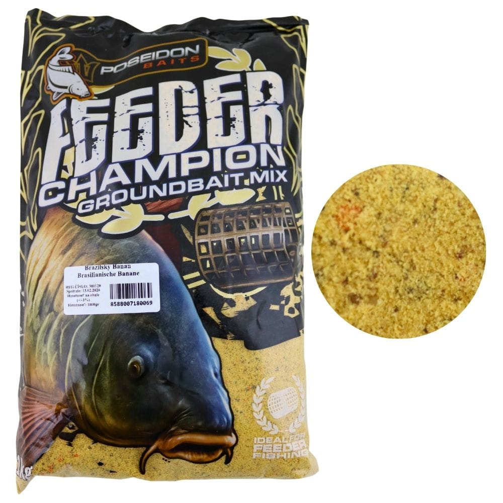 Poseidon Campione Feeder Mix Banana Brasiliana 1 kg Poseidon Campione Feeder Mix Banana Brasiliana 1 kg