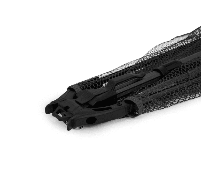 Zebco Latex Kescher Tele 2,3 Meter – Bild 2, netz, netzgewebe, verschluss, clip, zubehör