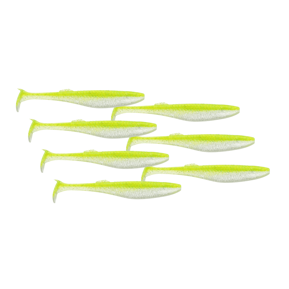 Rapala Crushcity The Kickman 10cm Chartreuse White Flash 7 Stück Zander Aquatisch, Wasser, Fische, Hering, Leben im Meer