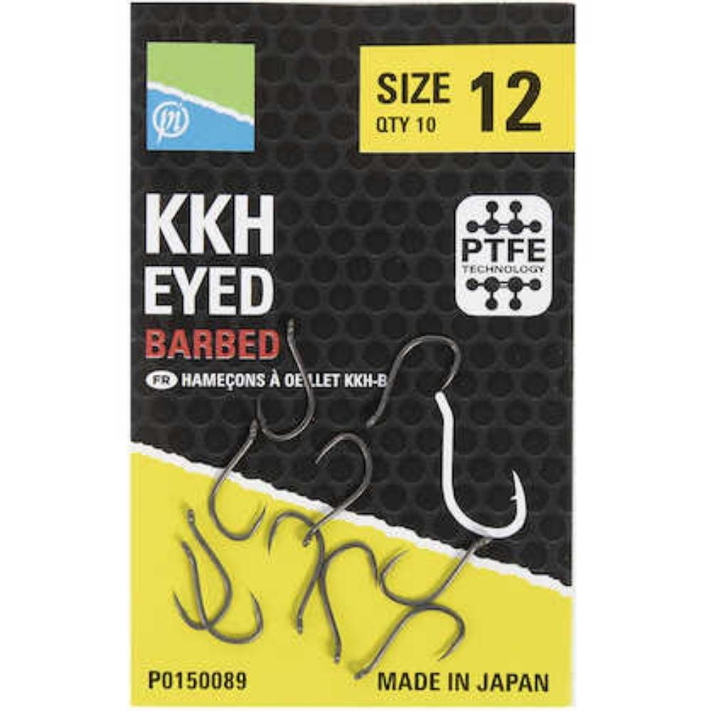 Preston-KKH-Barbed-Size-12 Cârlige Preston KKH Barbed Dimensiunea 12 10 buc