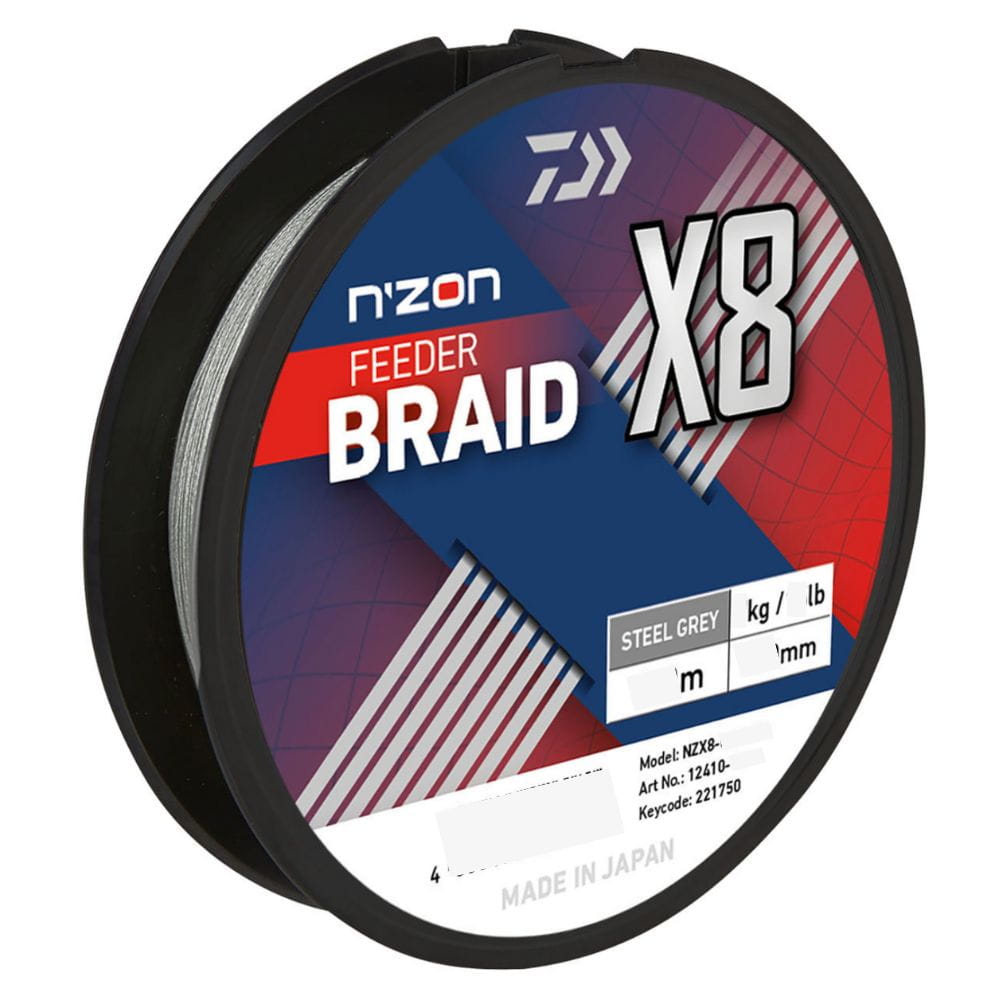 12410-108 Daiwa N'ZON X8 Braid 0,08 mm 5 kg 150 m Acciaio Grigio 12410-108 Daiwa N'ZON X8 Braid 0,08 mm 5 kg 150 m Acciaio Grigio