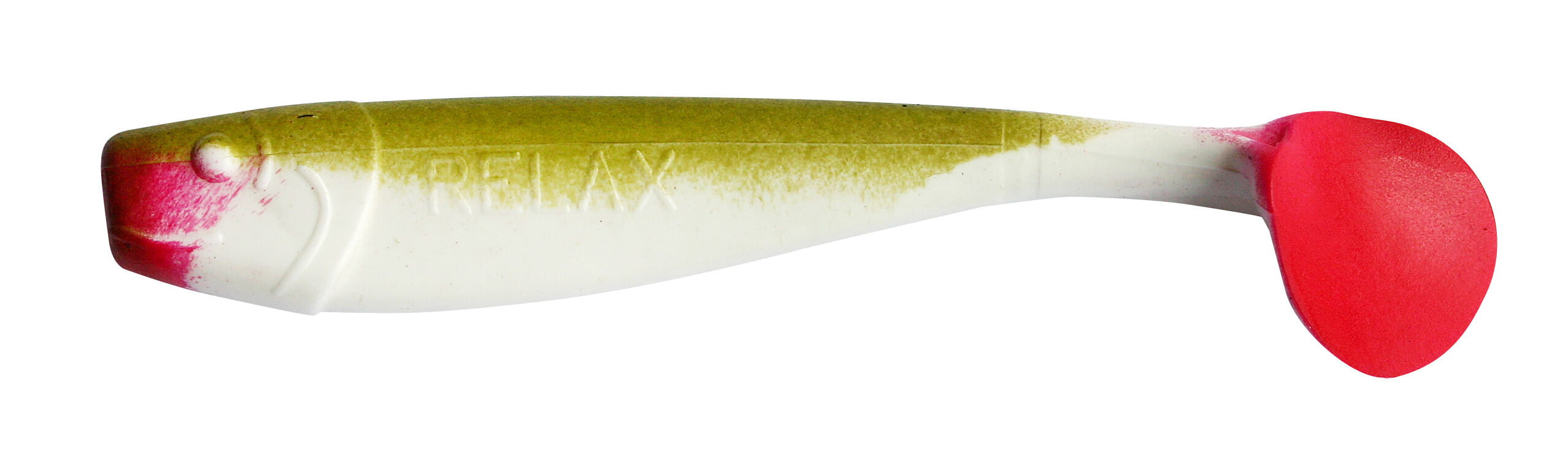 Relax King Shad 11cm (4") Reinweiß / Bodengrün 10 Stück