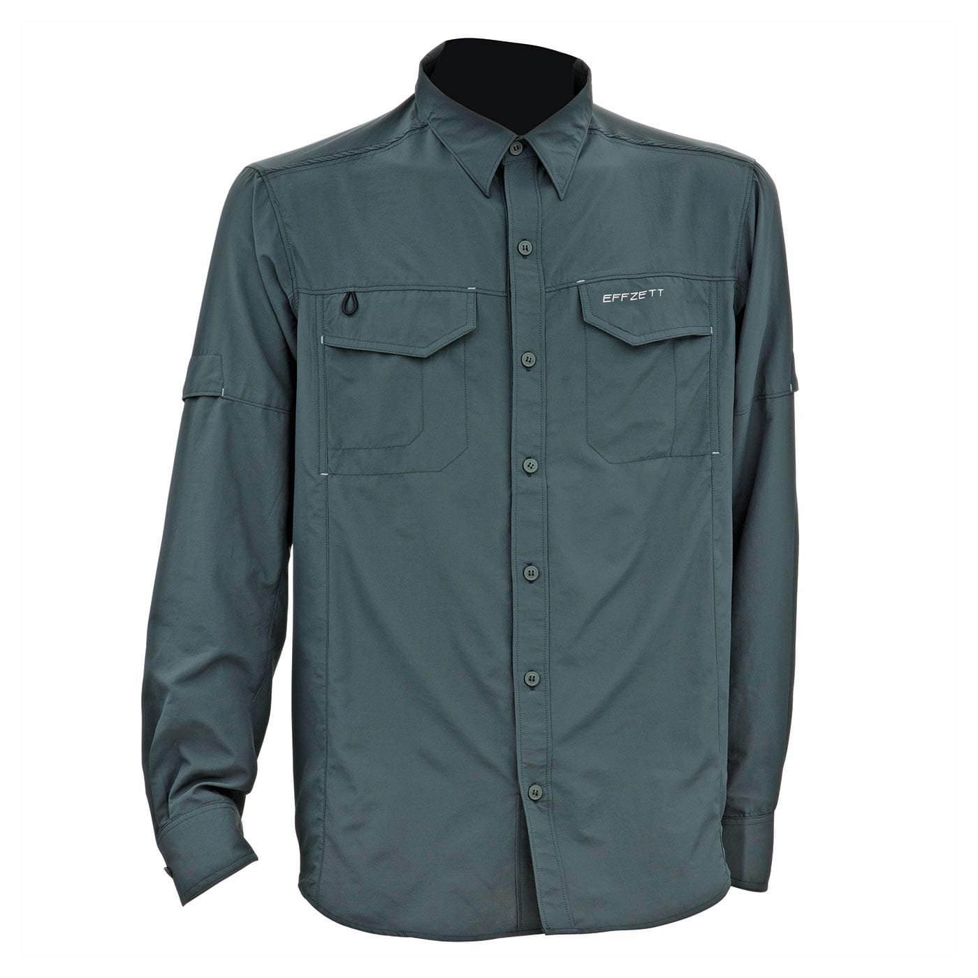 XL Sommerhemd mit UV-Schutz Daiwa Poloshirt Camo Grey Atmungsaktiv Gr 
