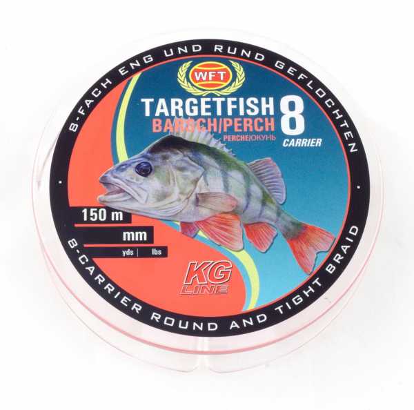 BARSCH 150m  0,08mm 5kg Braid WFT Target Fish 8fach geflochtene Schnur 