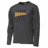 Savage Gear Long Sleeve Tee L Dark Grey