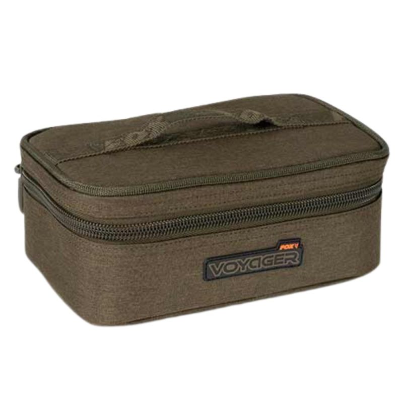Fox Voyager 6 Pot Hookbait Case – Borsa Porta Esca Per Pesca Alla Carpa, 6 Contenitori Impermeabili, Dimensioni 17x17x10 Cm