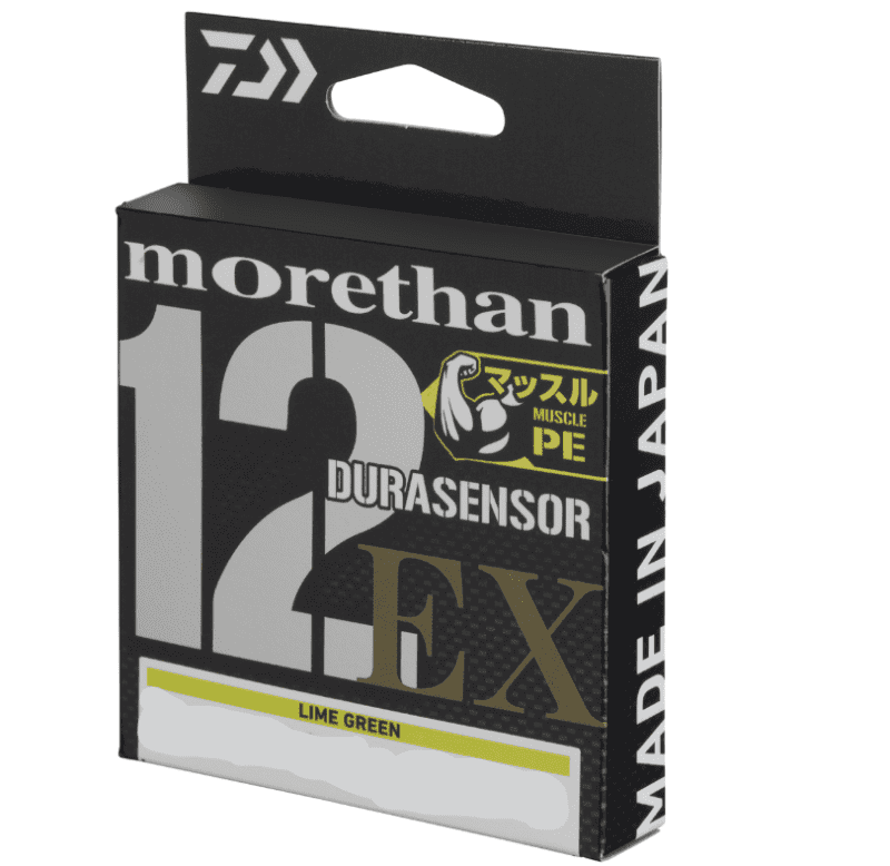Ligne Tresse Daiwa Morethan Durasensor 12-Braid EX+Si3 - Vert Citron, 150m - Neuf 2026