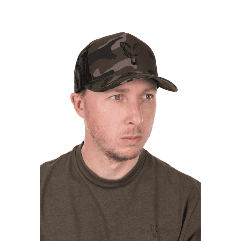 Chapeau Camionneur Chrome Hearts à Motifs Coeurs Et Cimetière - Camouflage Et Noir - Taille Unique