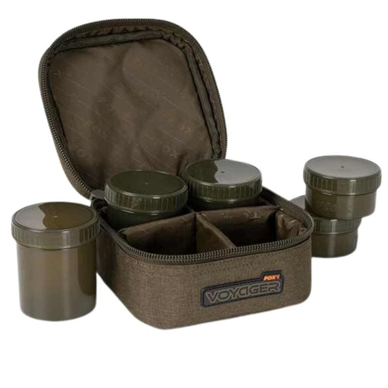 Fox Voyager 6 Pot Hookbait Case - Borsa Per Esche Da Pesca Con 6 Contenitori Impermeabili - 5